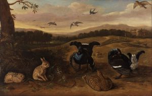 Black Game, Rabbits, and Swallows in a Park Yale Center for British Art